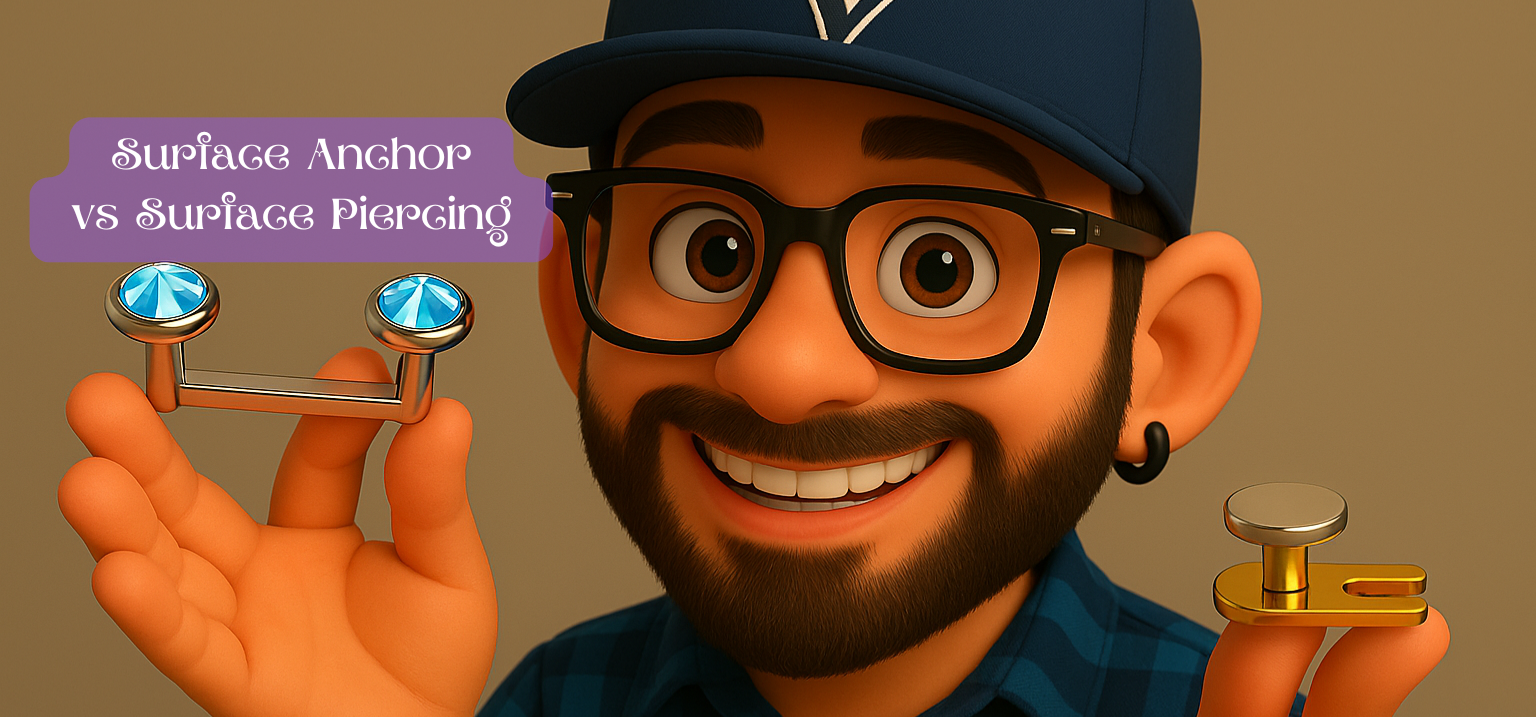 Surface Anchors vs. Surface Piercings: What’s the Difference?