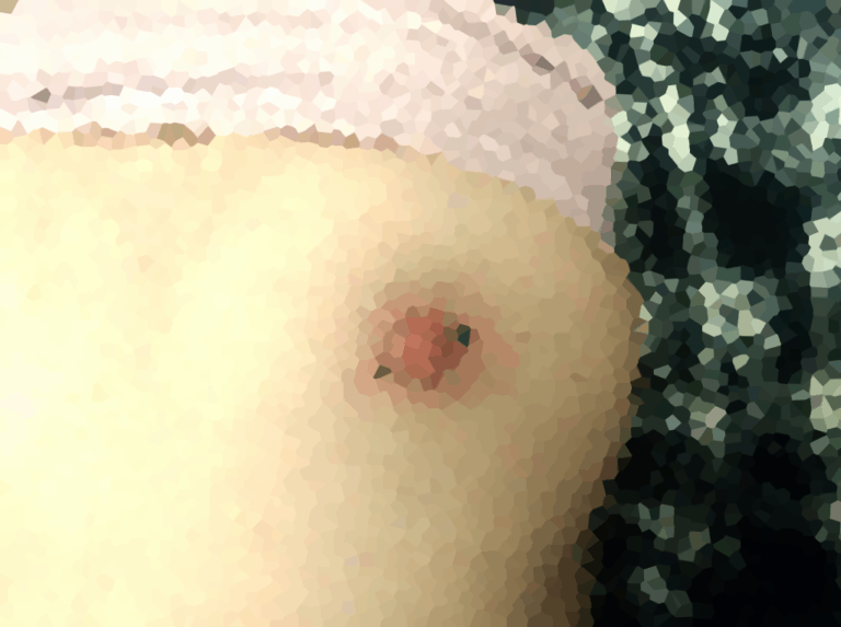 Diagonal Nipple Piercing