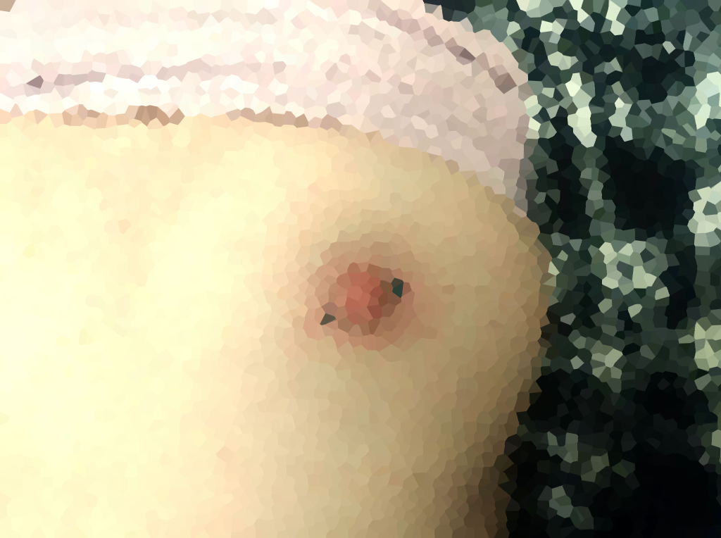 Diagonal Nipple Piercing