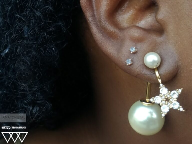 Stacked Lobe Piercings