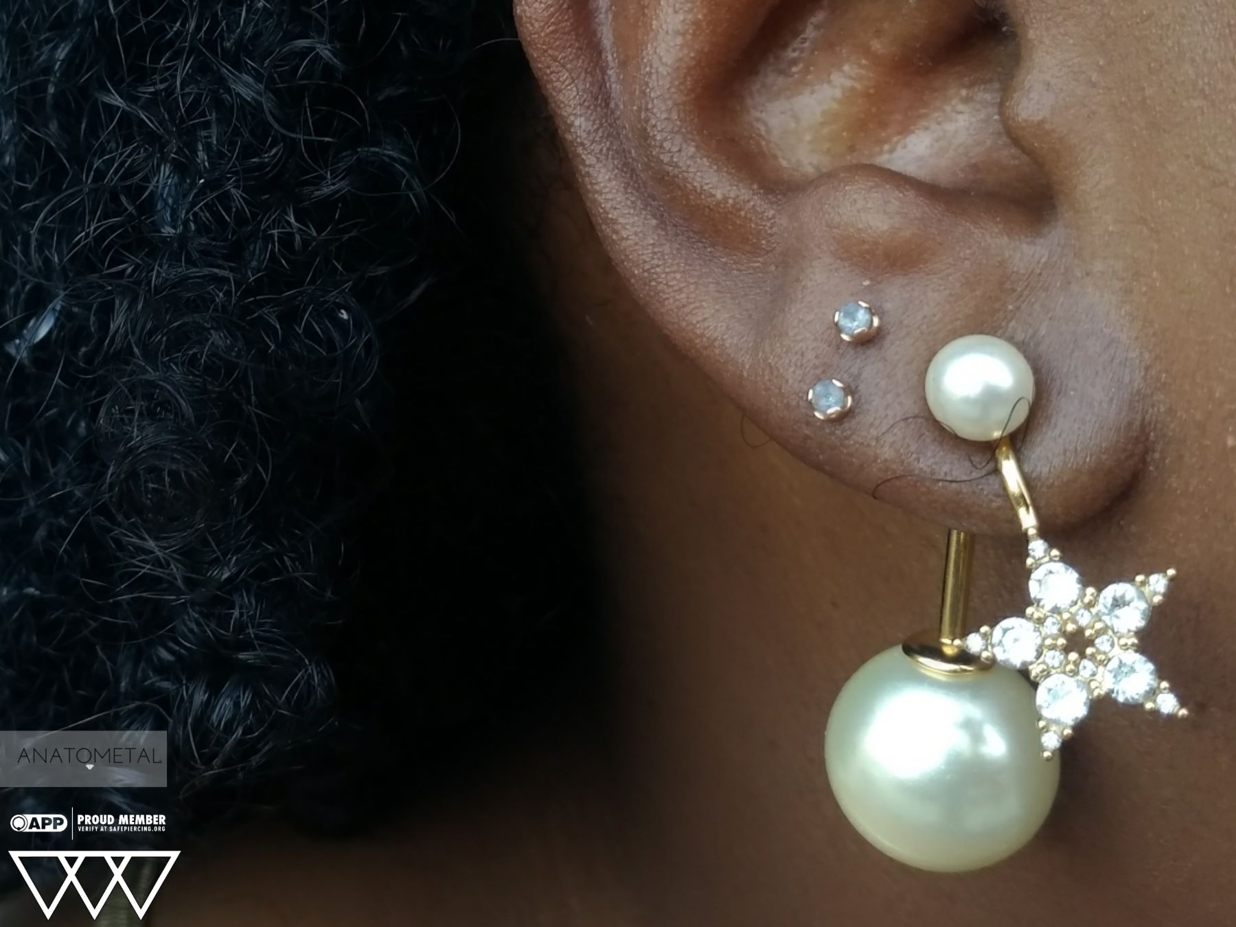 Stacked Lobe Piercings