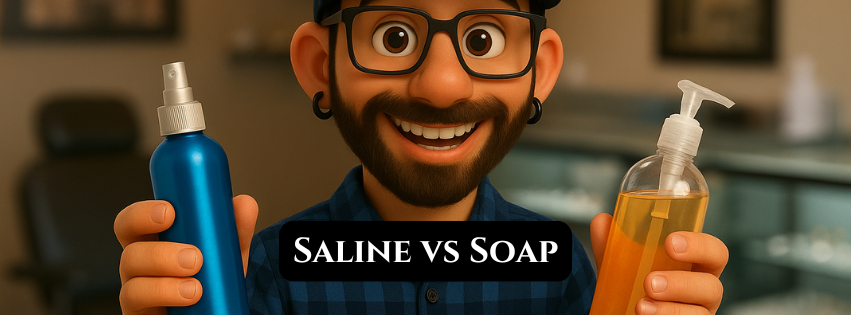Saline Spray vs. Antibacterial Soap: What’s Best for Your Piercing?